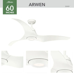Arwen Outdoor ENERGY STAR with LED Light 60 inch with Remote Control