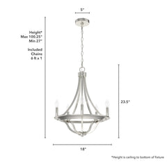 Perch Point 5 Light Chandelier