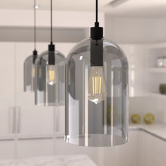 Lochemeade Smoked Glass 1 Light Large pendant