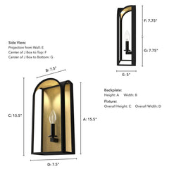 Dukestown 1 Light Wall Sconce