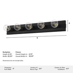 Donelson 5 Light Vanity