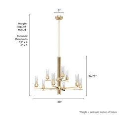 Gatz 9 Light 2-tier Chandelier