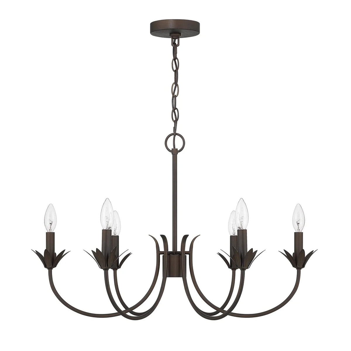 Junie Bud Jasmine Roth 6 Light Medium 28 Inch Chandelier