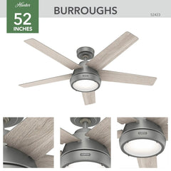 Burroughs 2 LED Lights 52inch