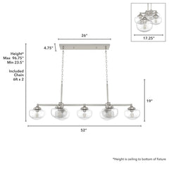 Saddle Creek 7 Light Linear Chandelier