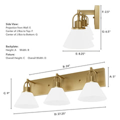 Carrington Isle 3 Light Vanity