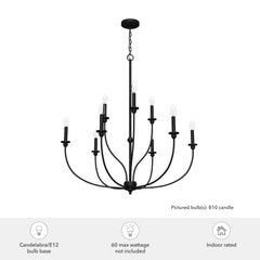 Southcrest 9 Light 2-Tier Chandelier