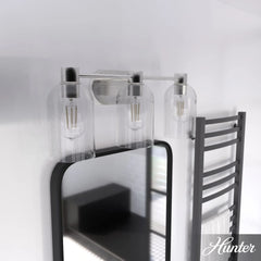 Lochemeade Clear Seeded Glass 3 Light Vanity