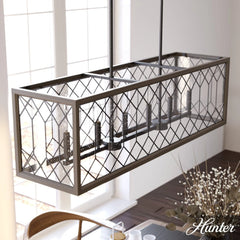 Chevron 6 Light Linear Chandelier