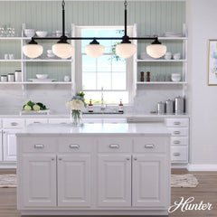 Saddle Creek Shiny Cased White Glass 7 Light Linear Chandelier