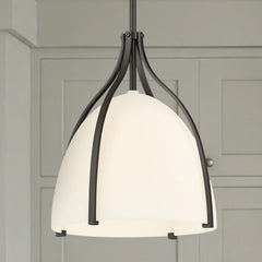 Arcelia White Glass 1 Light Medium 12 Inch Pendant