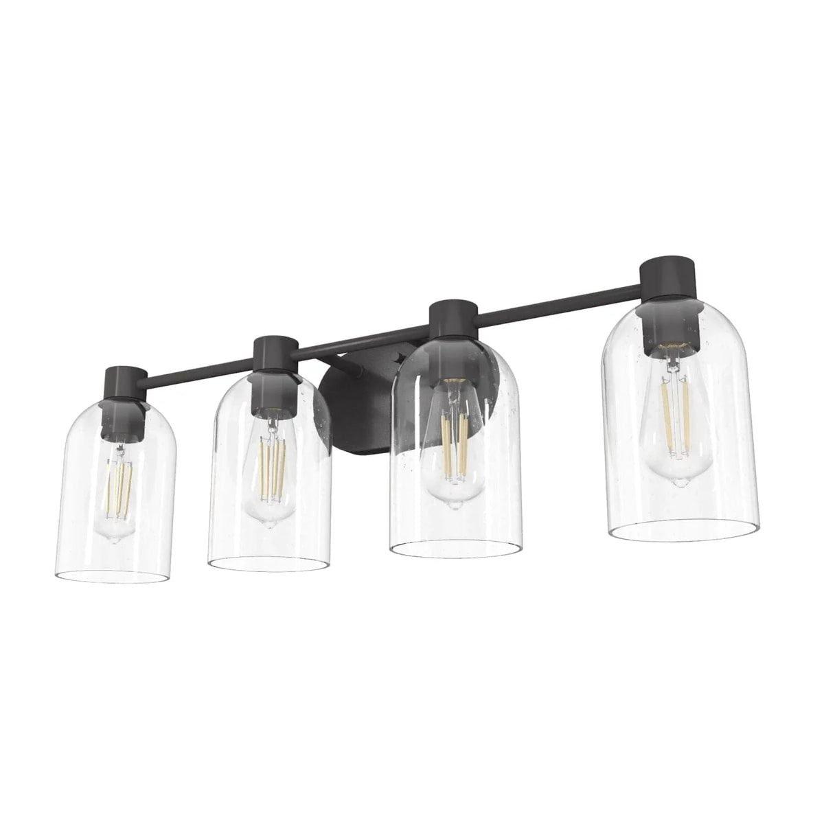 Lochemeade Clear Seeded Glass 4 Light Vanity