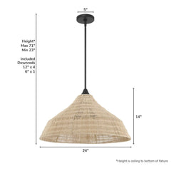 Agoura 3 Light Extra Large 24 Inch Pendant