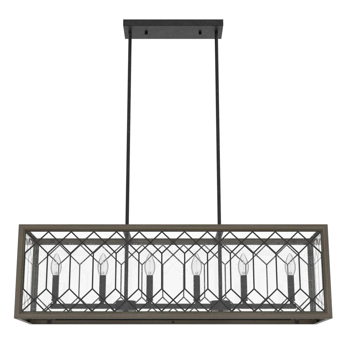 Chevron 6 Light Linear Chandelier