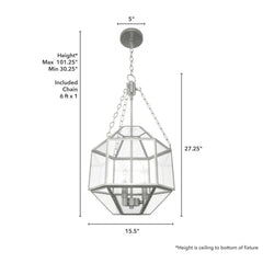 Indria 3 Light Pendant 15 inch