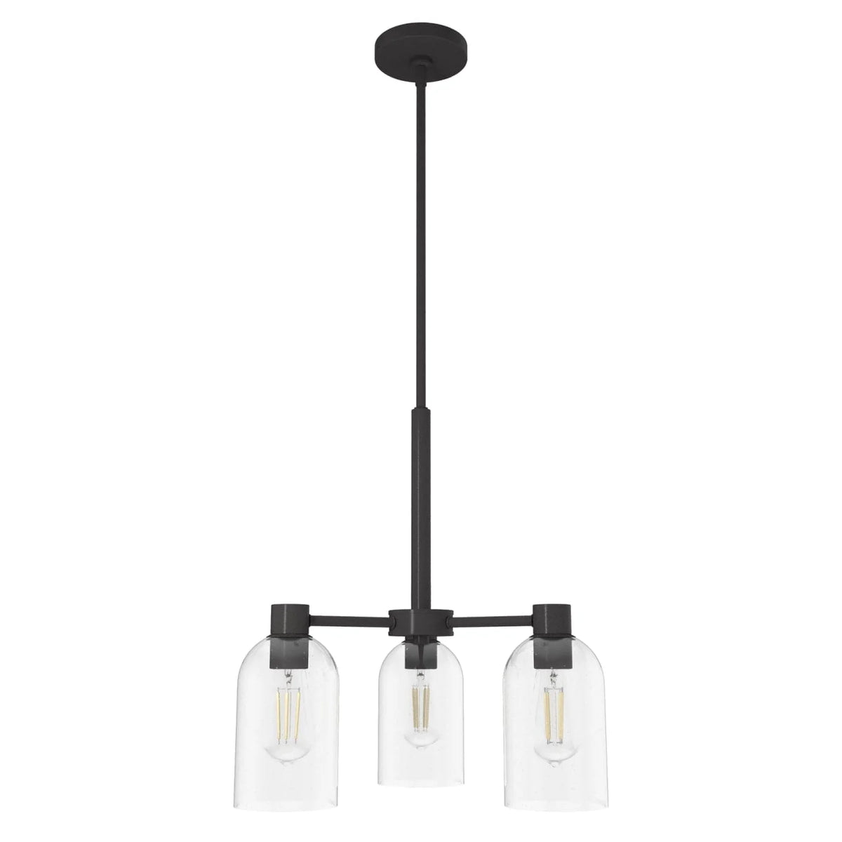 Lochemeade Clear Seeded Glass 3 Light Chandelier