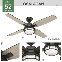 Ocala Outdoor with LED Light 52 inch