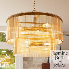 Ontario Jasmine Roth 6 Light Medium 24 Inch Chandelier