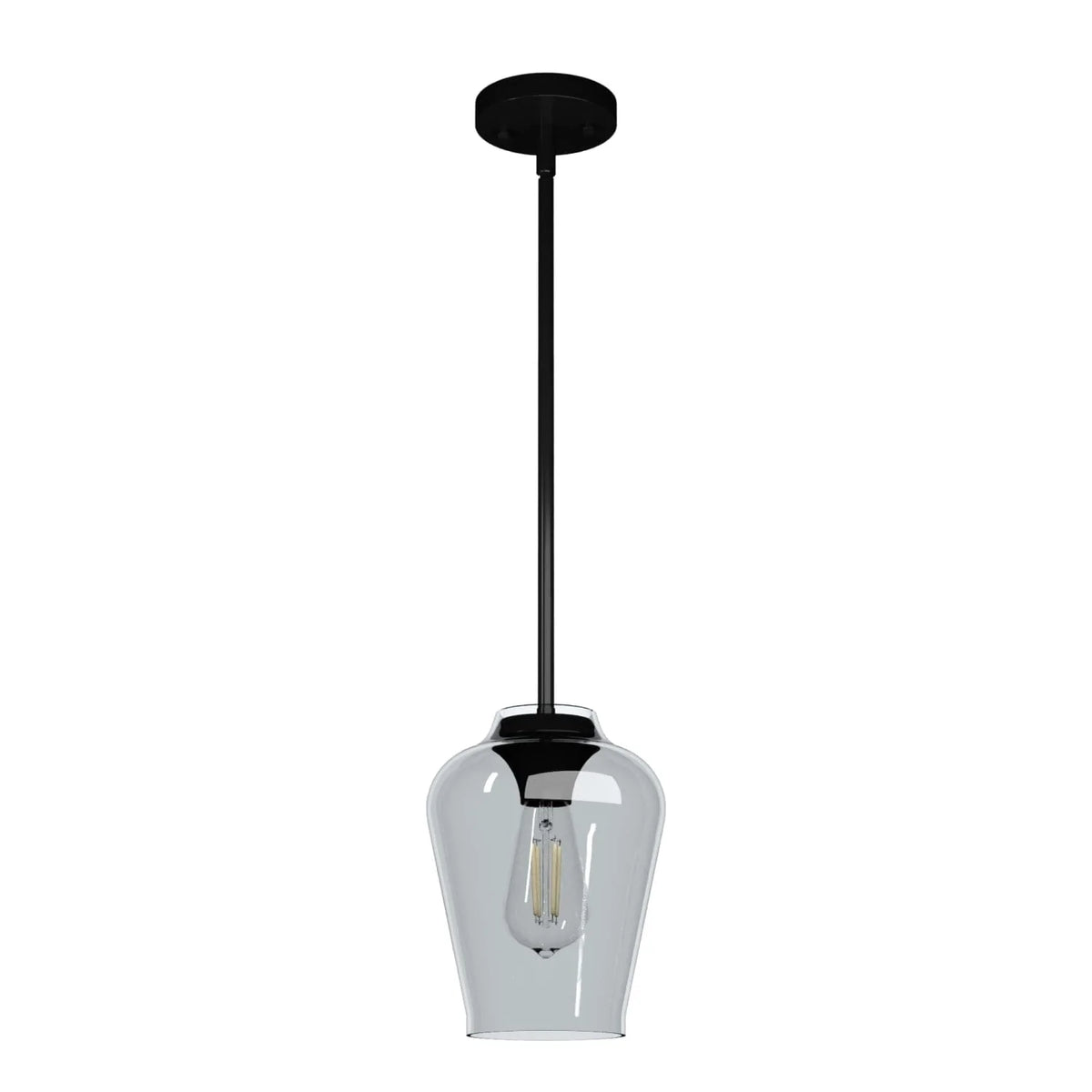 Vidria Smoked Glass 1 Light 7.25 Inch Mini Pendant