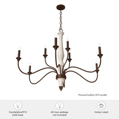 Teren 9 Light 2-Tier Chandelier