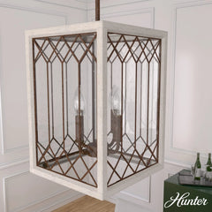 Chevron 4 Light Lantern 11 inch