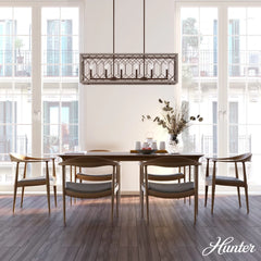 Chevron 6 Light Linear Chandelier