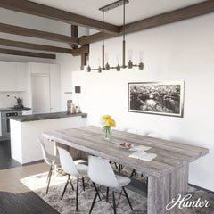 River Mill 6 Light Linear Chandelier