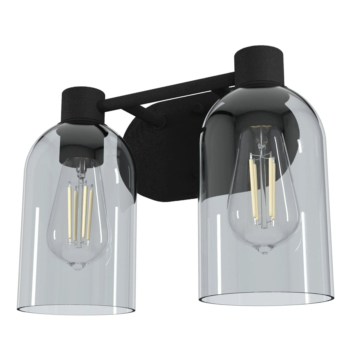 Lochemeade Smoked Glass 2 Light Vanity