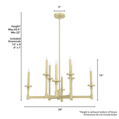 Briargrove Chandelier 2-Tier 8 Light