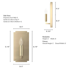 Zoanne 1 Light Wall Sconce