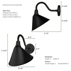 Cassius Outdoor WeatherMax 1 Light 10 Inch Medium Wall Light