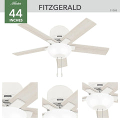 Fitzgerald with LED Light 44 inch