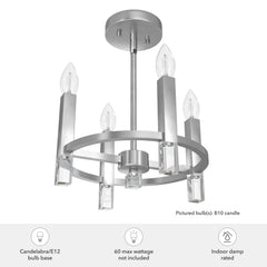 Sunjai 4 Light Semi-Flush Mount