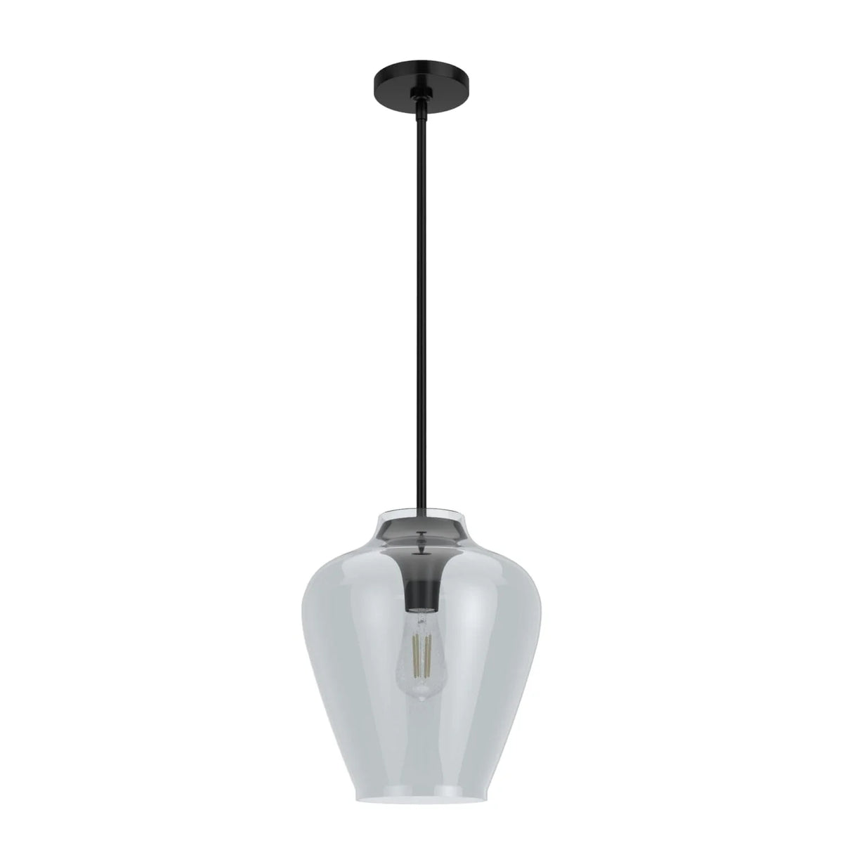Vidria Smoked Glass 1 Light 12 Inch Pendant