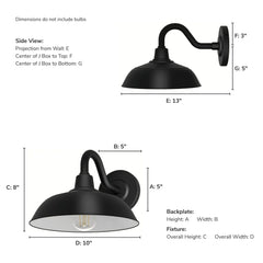 Mill Valley Outdoor WeatherMax 1 Light 10 Inch Small Wall Light