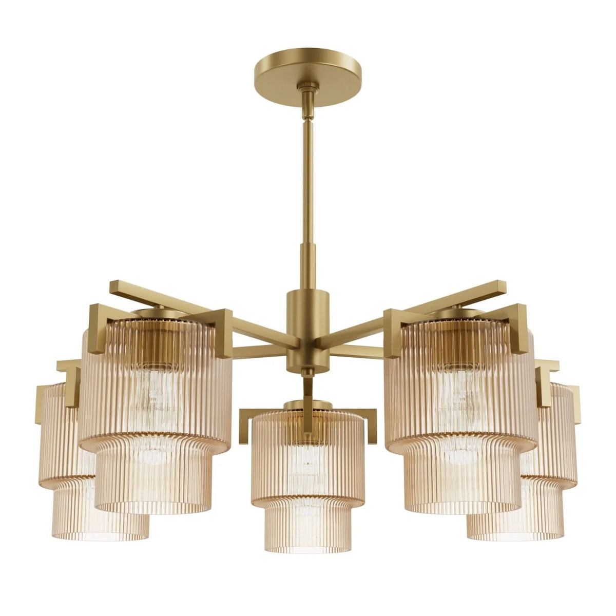 Ontario Jasmine Roth 5 Light Medium 27 Inch Chandelier