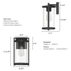 Astwood Outdoor WeatherMax 1 Light Small 12 Inch Wall Light