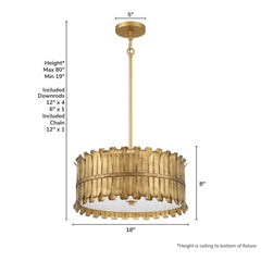 Valdaz 3 Light Large 18 Inch Pendant