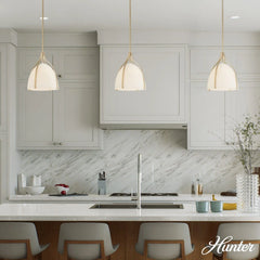 Arcelia White Glass 1 Light Medium 12 Inch Pendant