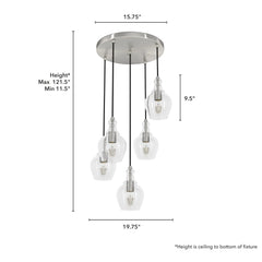 Maple Park 5 Light Round Cluster