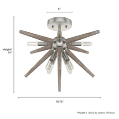 Semi-Flush Mount Jupiter Star