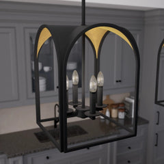 Dukestown 4 Light Lantern Pendant 12 inch