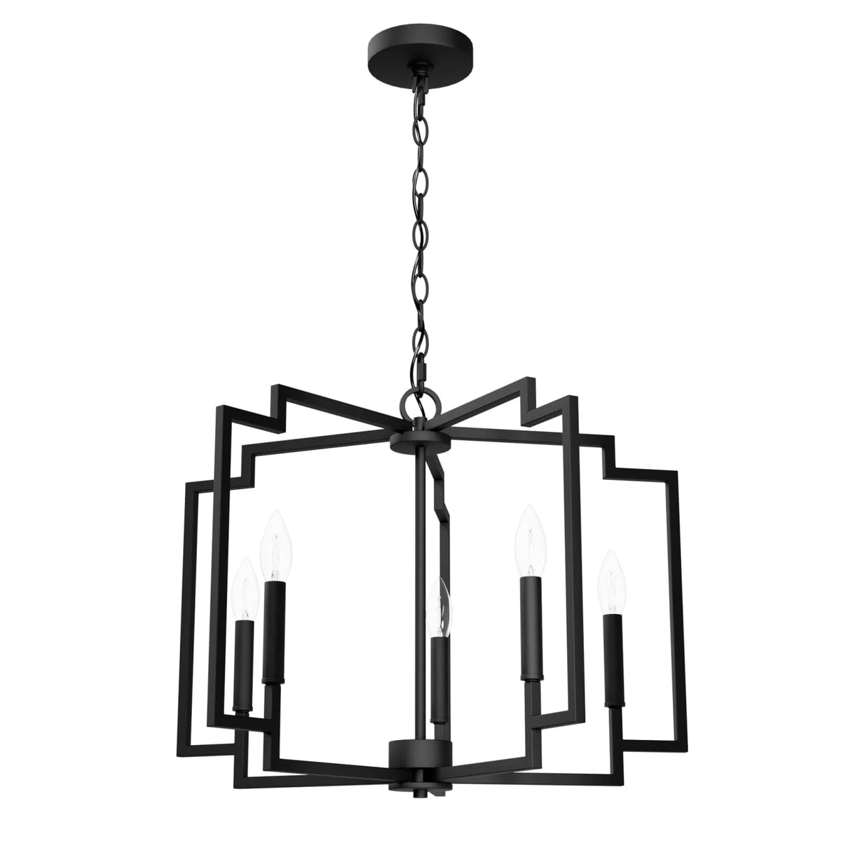 5 Light Medium 24 Inch Chandelier