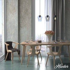 Vidria Smoked Glass 3 Light Linear Pendant Cluster