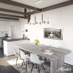 River Mill 6 Light Linear Chandelier