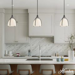Arcelia White Glass 1 Light Medium 12 Inch Pendant