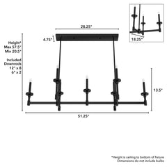Briargrove 7 Light Linear Chandelier