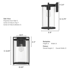 Astwood Outdoor WeatherMax 1 Light Medium 14 Inch Wall Light