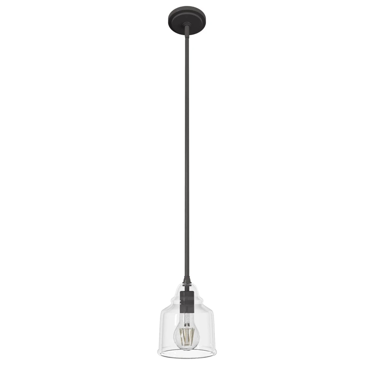 Dunshire Bell Clear Glass 1 Light 6 Inch Mini Pendant