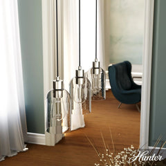 Lochemeade Clear Seeded Glass 3 Light Linear Pendant Cluster